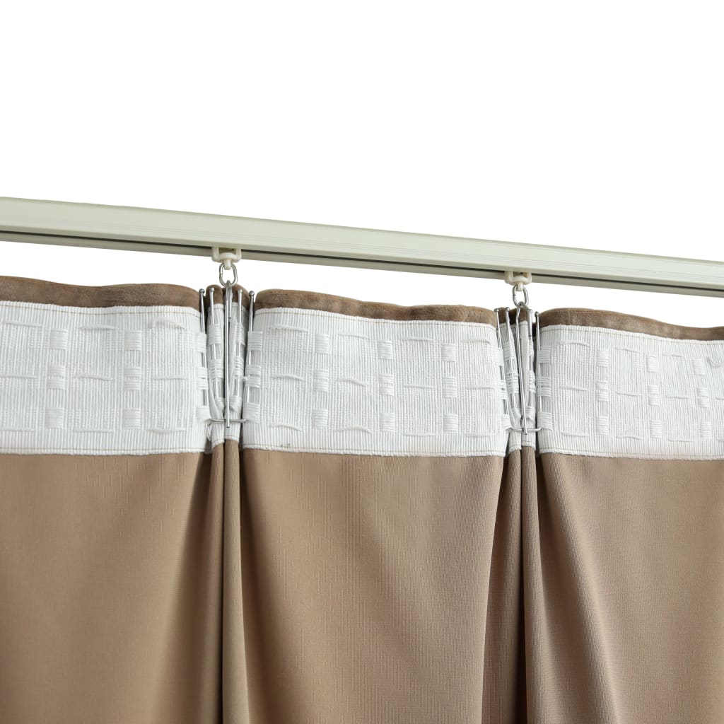 Blackout Curtains 2 pcs with Hooks Velvet Beige 140x245 cm- Curtains & Drapes - HomeShopIreland - Home Shop Ireland - Curtains & Drapes - Blackout Curtains 2 pcs with Hooks Velvet Beige 140x245 cm