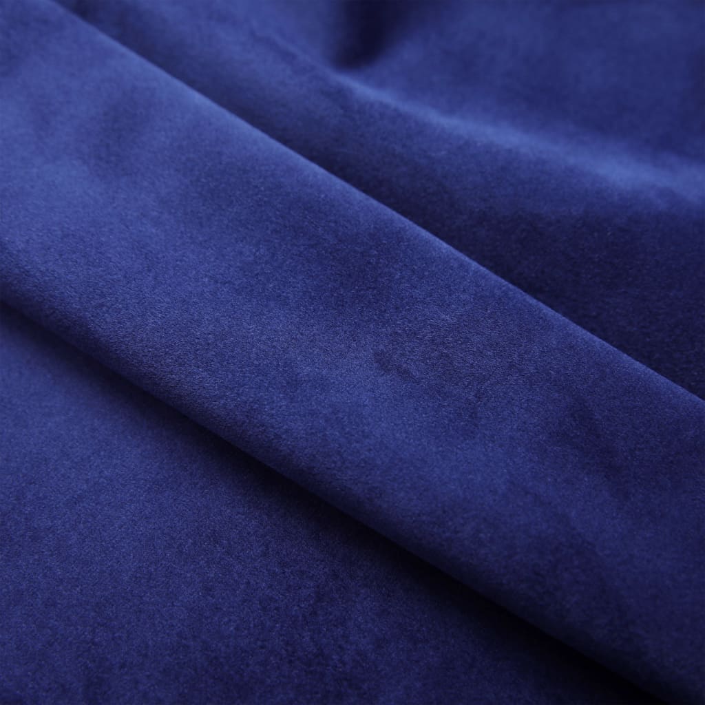 Blackout Curtains with Rings 2 pcs Velvet Dark Blue 140x175 cm- Curtains & Drapes - HomeShopIreland - Home Shop Ireland - Curtains & Drapes - Blackout Curtains with Rings 2 pcs Velvet Dark Blue 140x175 cm