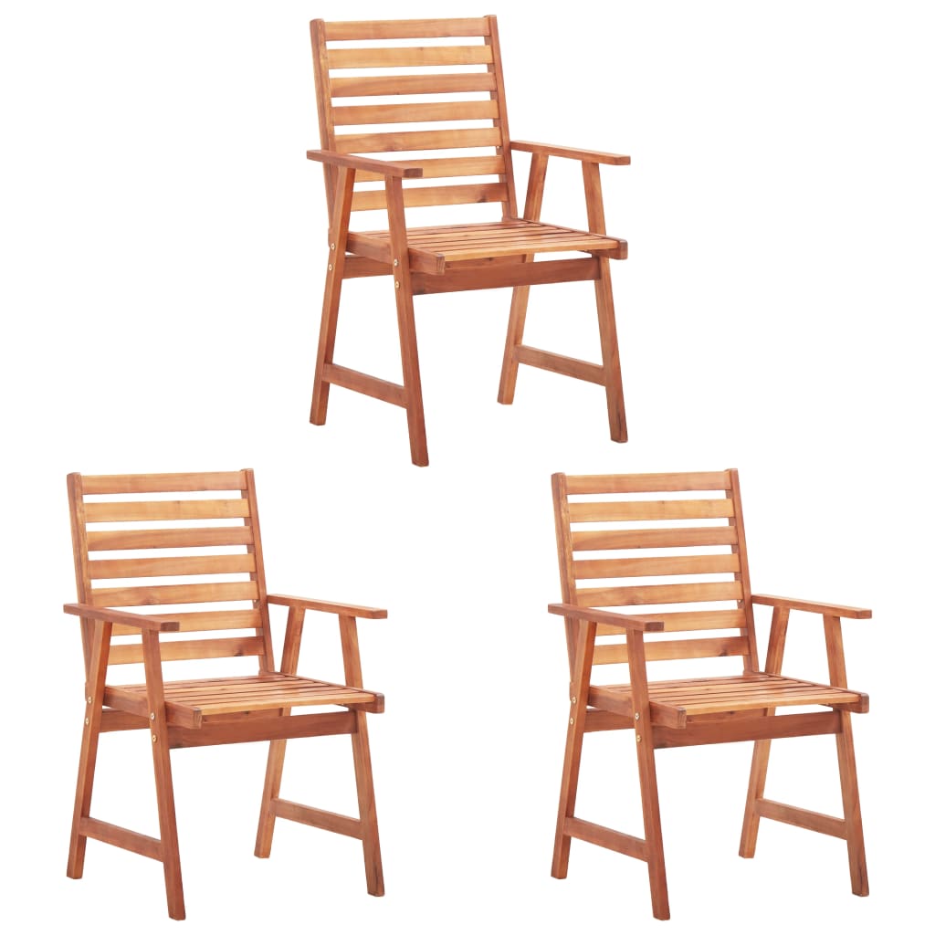 Outdoor Dining Chairs 3 pcs Solid Acacia Wood- Outdoor Chairs - HomeShopIreland - Home Shop Ireland - Outdoor Chairs - Outdoor Dining Chairs 3 pcs Solid Acacia Wood
