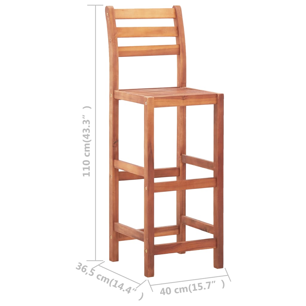 Bar Chairs 4 pcs Solid Acacia Wood- Table & Bar Stools - HomeShopIreland - Home Shop Ireland - Table & Bar Stools - Bar Chairs 4 pcs Solid Acacia Wood