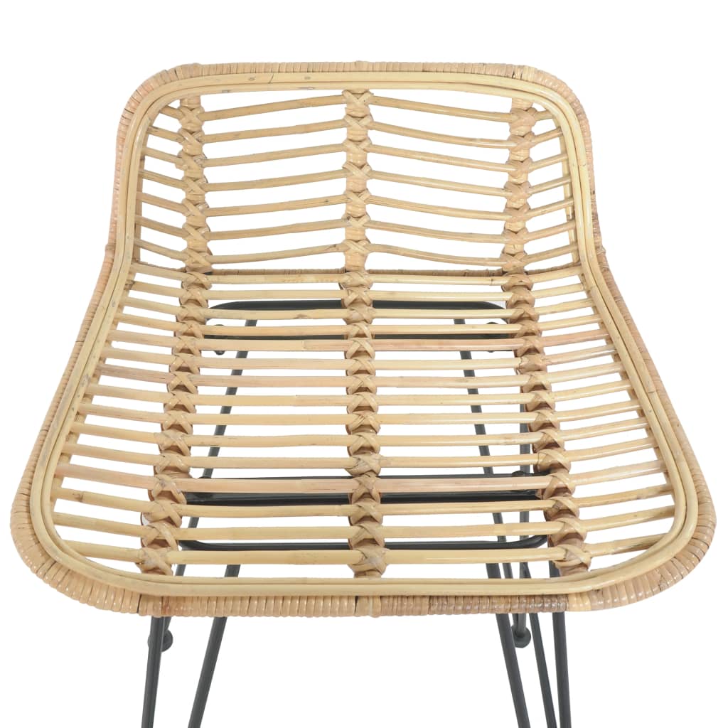 Bar Chairs 2 pcs Natural Rattan- Table & Bar Stools - HomeShopIreland - Home Shop Ireland - Table & Bar Stools - Bar Chairs 2 pcs Natural Rattan