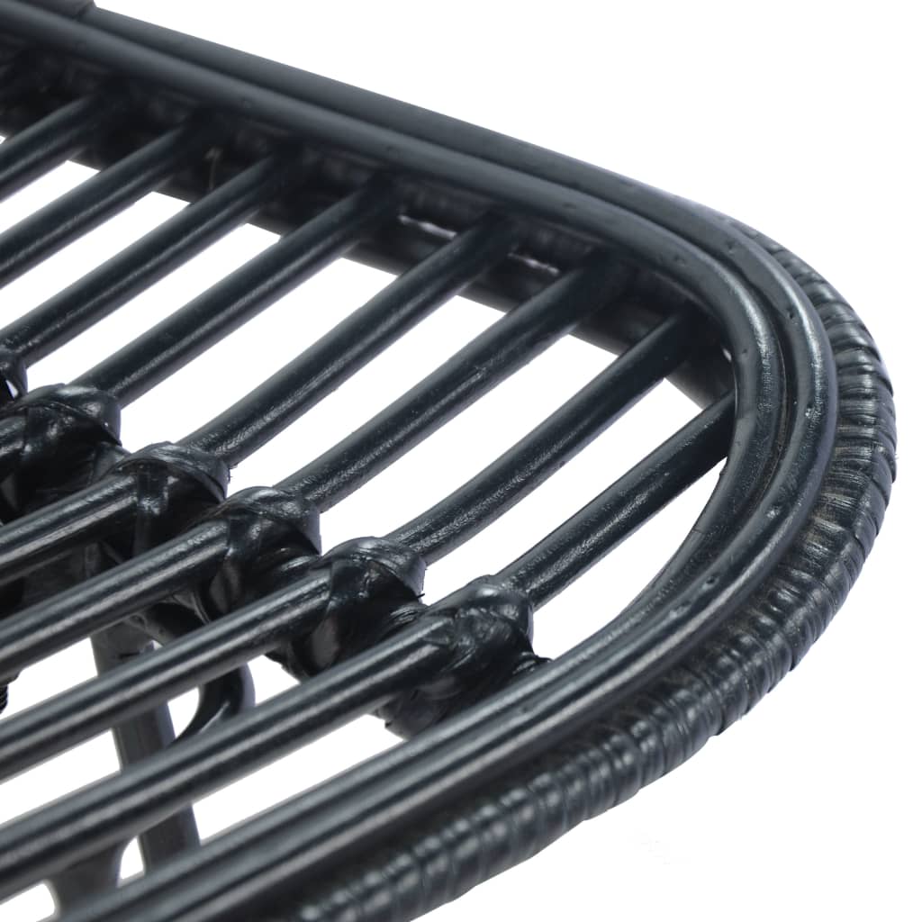 Bar Chairs 2 pcs Black Rattan- Table & Bar Stools - HomeShopIreland - Home Shop Ireland - Table & Bar Stools - Bar Chairs 2 pcs Black Rattan