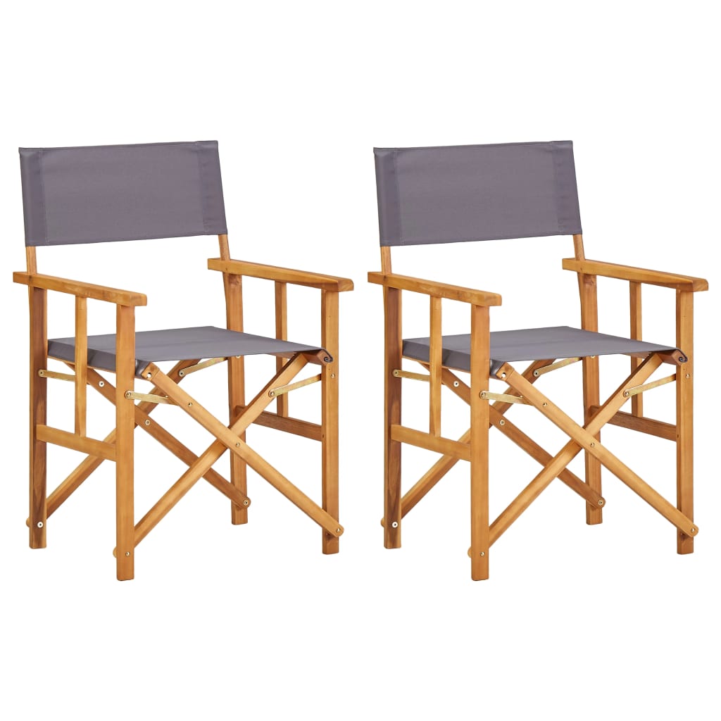 Director's Chairs 2 pcs Solid Acacia Wood- Outdoor Chairs - HomeShopIreland - Home Shop Ireland - Outdoor Chairs - Director's Chairs 2 pcs Solid Acacia Wood