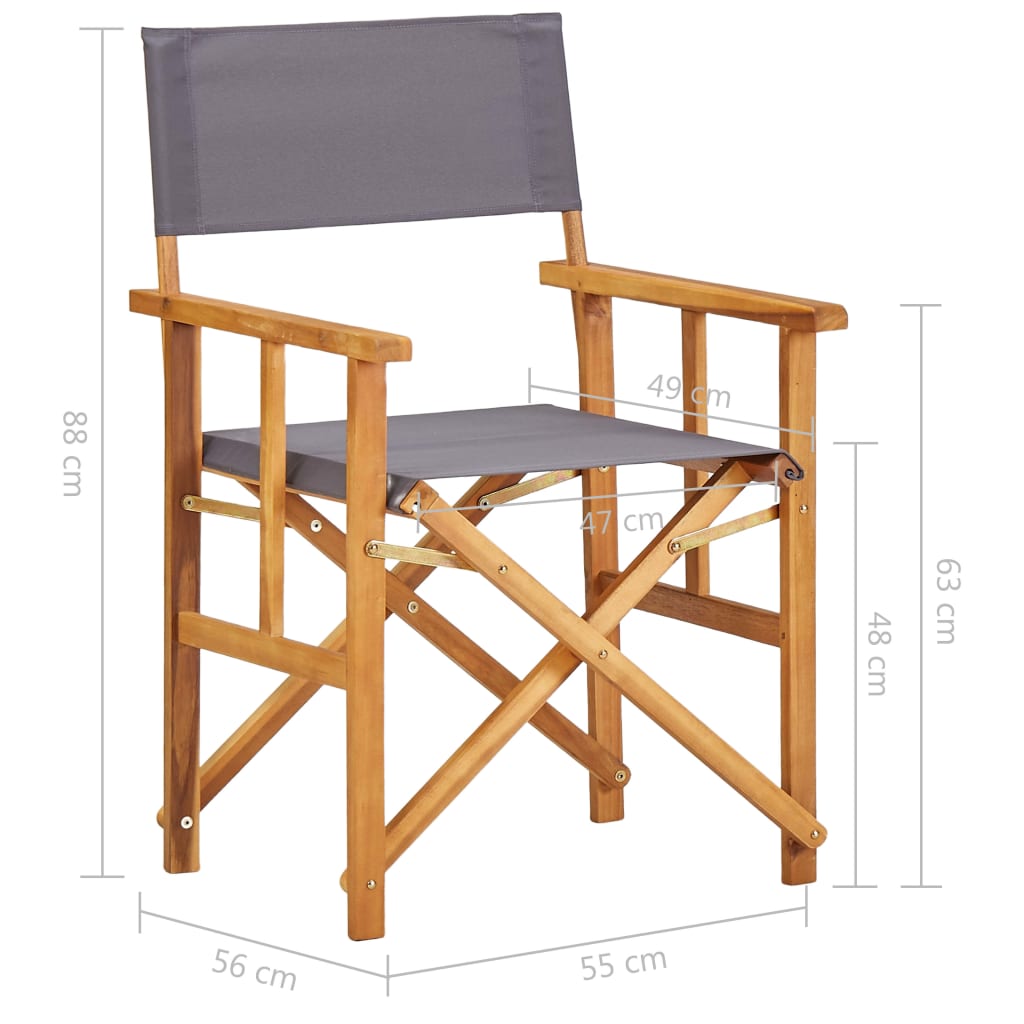 Director's Chairs 2 pcs Solid Acacia Wood- Outdoor Chairs - HomeShopIreland - Home Shop Ireland - Outdoor Chairs - Director's Chairs 2 pcs Solid Acacia Wood