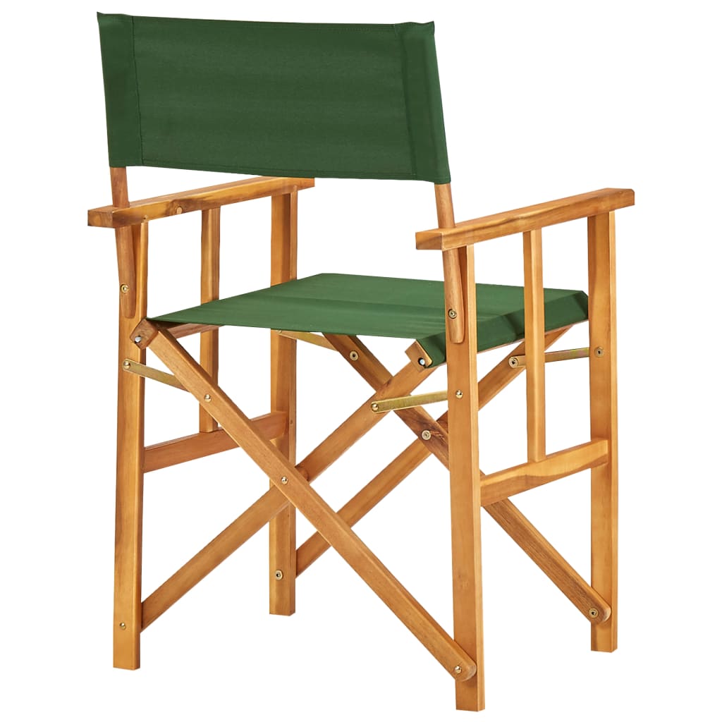 Director's Chair Solid Acacia Wood Green- Outdoor Chairs - HomeShopIreland - Home Shop Ireland - Outdoor Chairs - Director's Chair Solid Acacia Wood Green