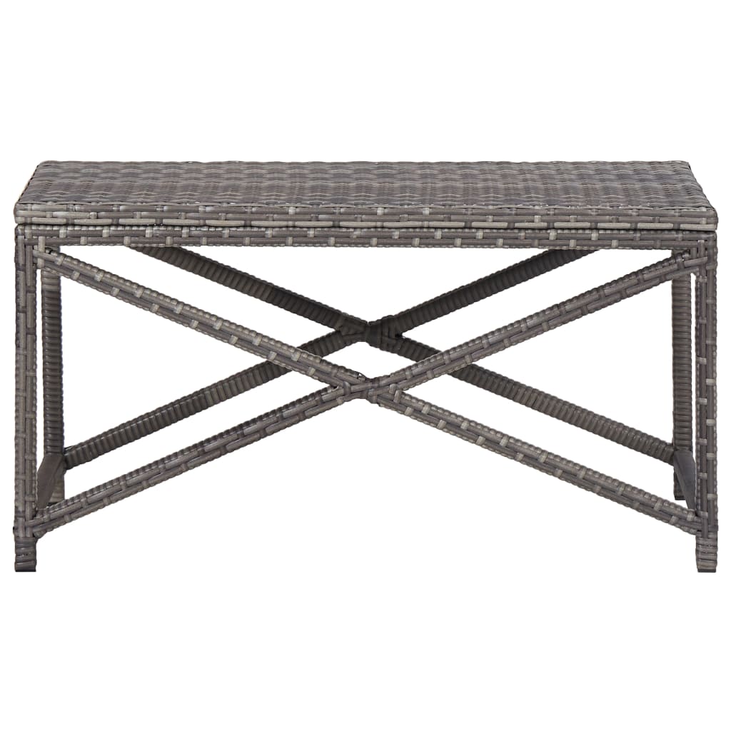 Garden Bench 80 cm Poly Rattan Grey- Outdoor Benches - HomeShopIreland - Home Shop Ireland - Outdoor Benches - Garden Bench 80 cm Poly Rattan Grey