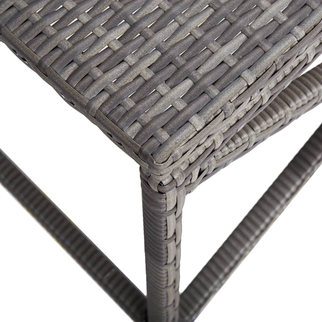 Garden Bench 80 cm Poly Rattan Grey- Outdoor Benches - HomeShopIreland - Home Shop Ireland - Outdoor Benches - Garden Bench 80 cm Poly Rattan Grey