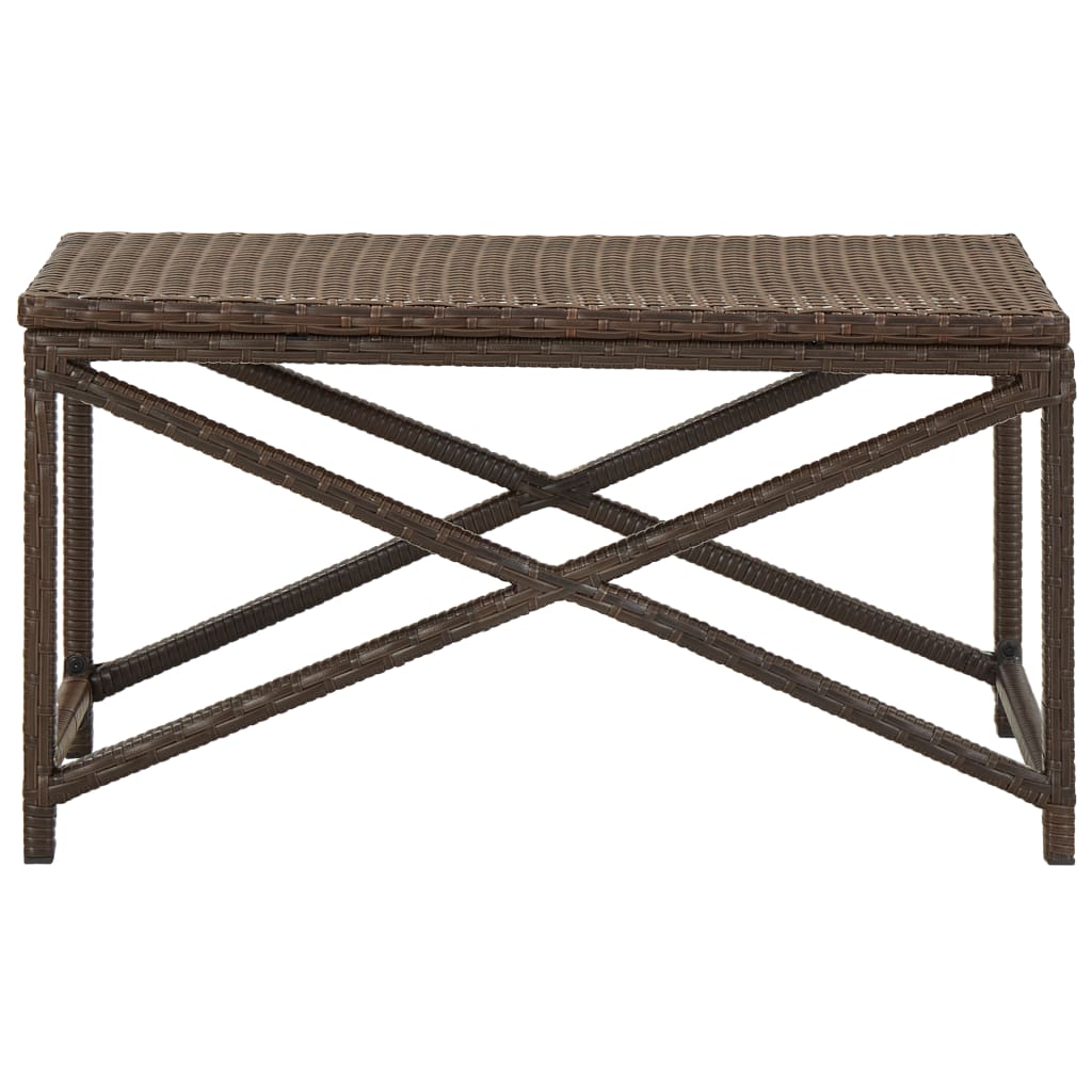 Garden Bench 80 cm Poly Rattan Brown- Outdoor Benches - HomeShopIreland - Home Shop Ireland - Outdoor Benches - Garden Bench 80 cm Poly Rattan Brown