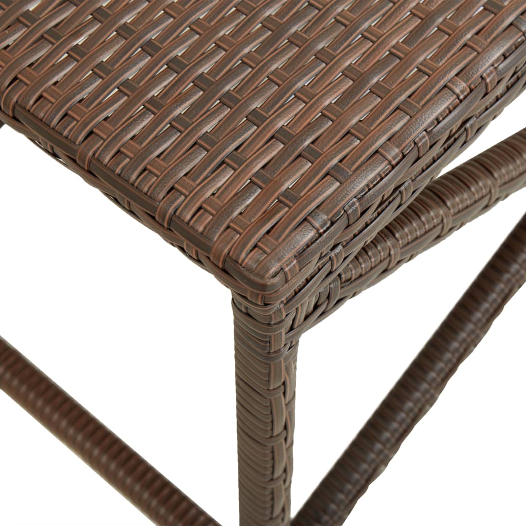 Garden Bench 80 cm Poly Rattan Brown- Outdoor Benches - HomeShopIreland - Home Shop Ireland - Outdoor Benches - Garden Bench 80 cm Poly Rattan Brown