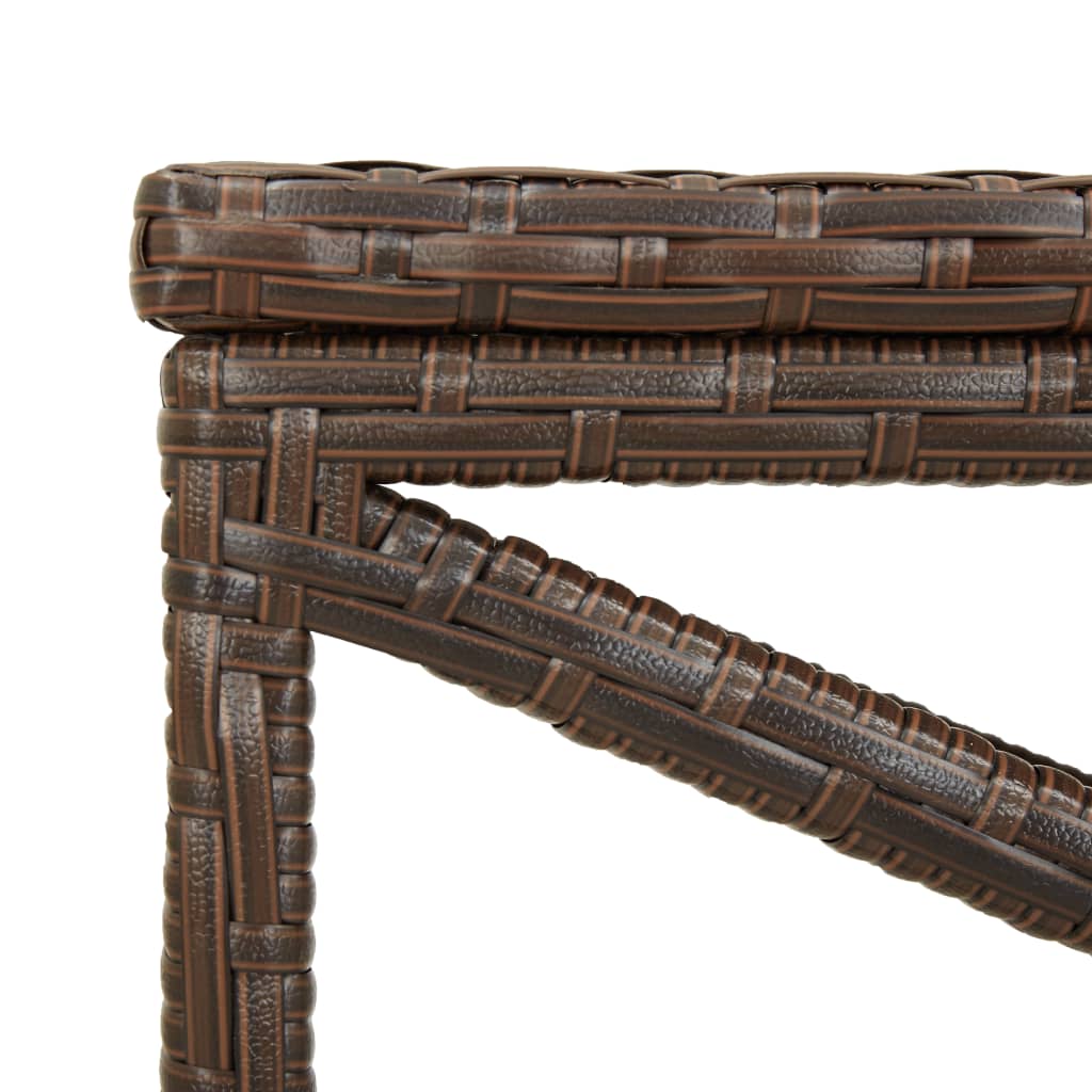 Garden Bench 80 cm Poly Rattan Brown- Outdoor Benches - HomeShopIreland - Home Shop Ireland - Outdoor Benches - Garden Bench 80 cm Poly Rattan Brown