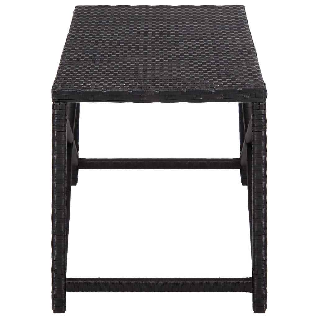 Garden Bench 120 cm Poly Rattan Black- Outdoor Benches - HomeShopIreland - Home Shop Ireland - Outdoor Benches - Garden Bench 120 cm Poly Rattan Black