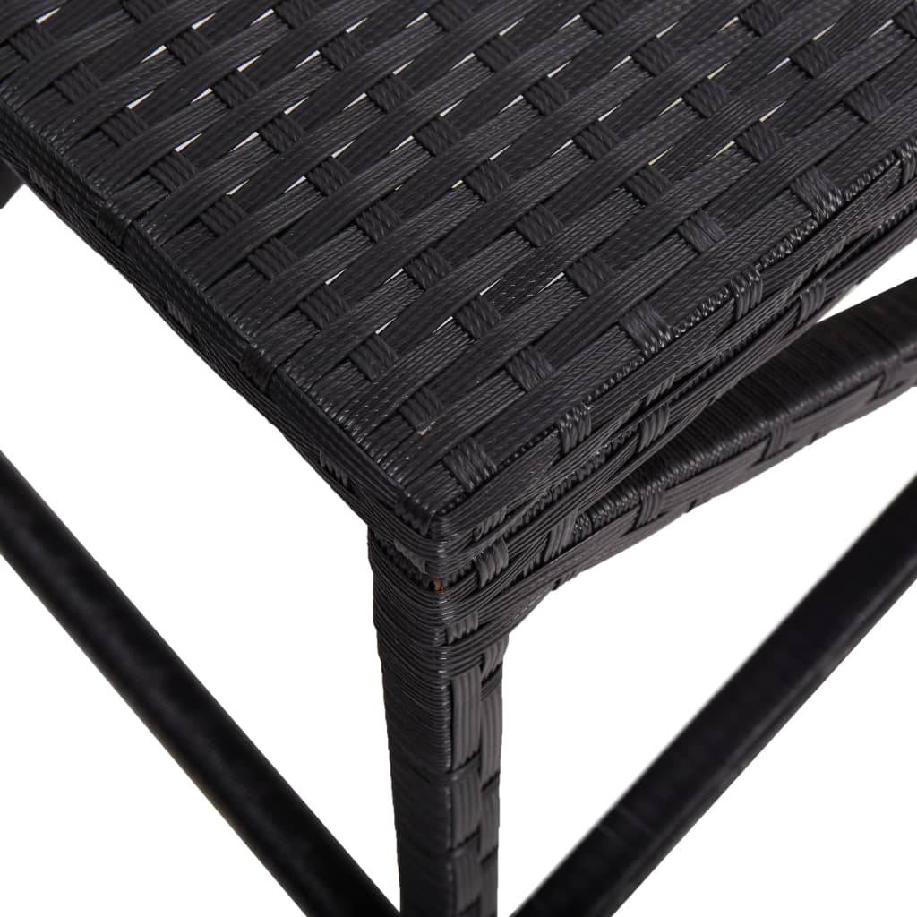 Garden Bench 120 cm Poly Rattan Black- Outdoor Benches - HomeShopIreland - Home Shop Ireland - Outdoor Benches - Garden Bench 120 cm Poly Rattan Black