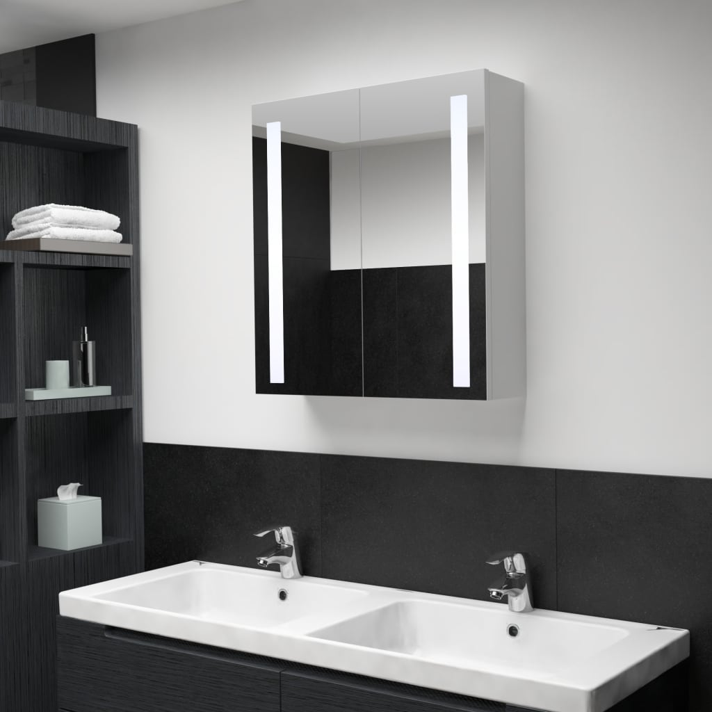 LED Bathroom Mirror Cabinet 62x14x60 cm- Bathroom Vanity Units - HomeShopIreland - Home Shop Ireland - Bathroom Vanity Units - LED Bathroom Mirror Cabinet 62x14x60 cm