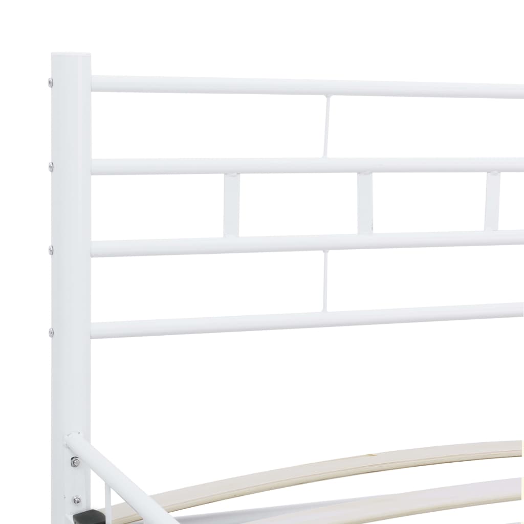 Bed Frame White Metal 180x200 cm- Beds & Bed Frames - HomeShopIreland - Home Shop Ireland - Beds & Bed Frames - Bed Frame White Metal 180x200 cm