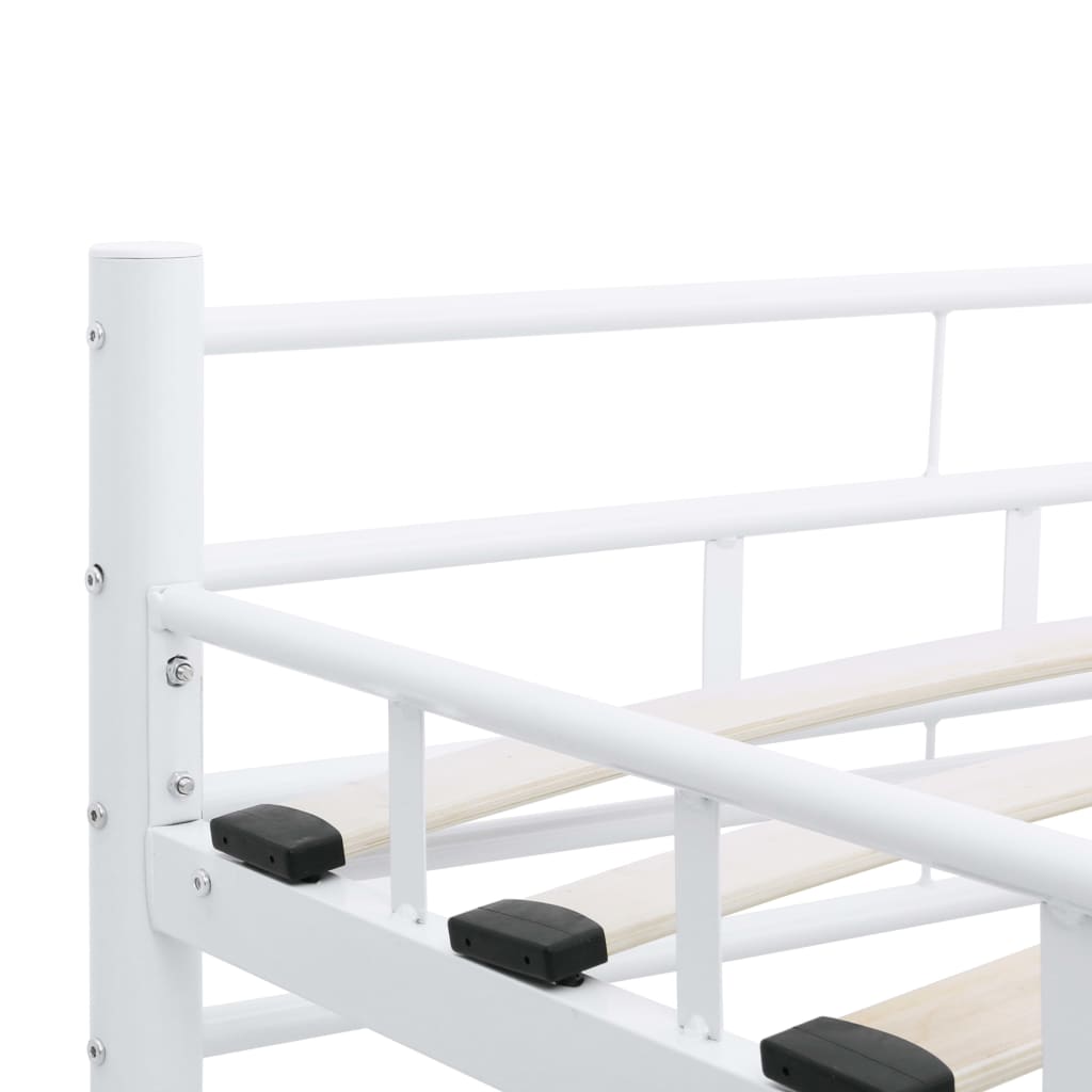 Bed Frame White Metal 180x200 cm- Beds & Bed Frames - HomeShopIreland - Home Shop Ireland - Beds & Bed Frames - Bed Frame White Metal 180x200 cm