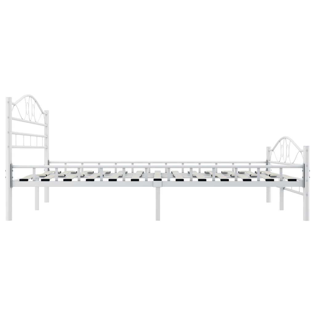 Bed Frame White Metal 180x200 cm- Beds & Bed Frames - HomeShopIreland - Home Shop Ireland - Beds & Bed Frames - Bed Frame White Metal 180x200 cm