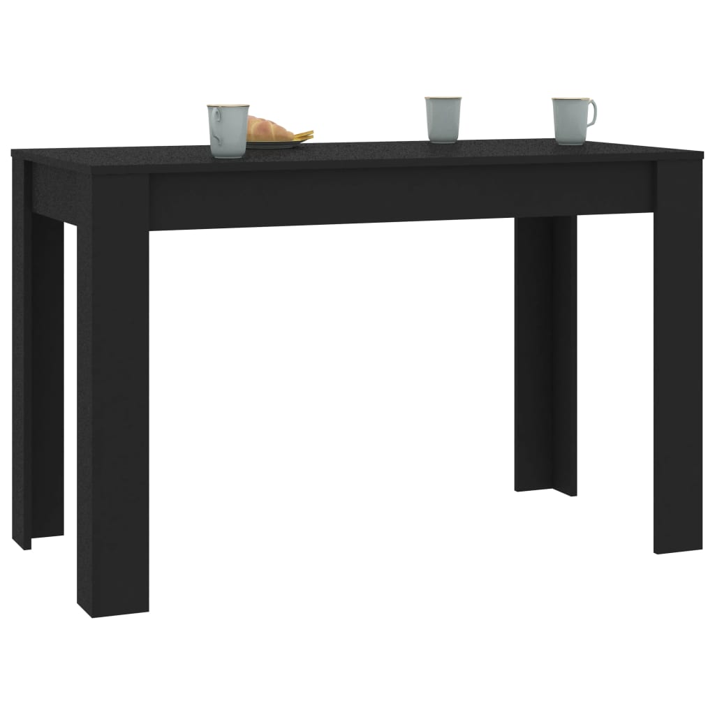 Dining Table Black 120x60x76 cm Chipboard- Kitchen & Dining Room Tables - HomeShopIreland - Home Shop Ireland - Kitchen & Dining Room Tables - Dining Table Black 120x60x76 cm Chipboard