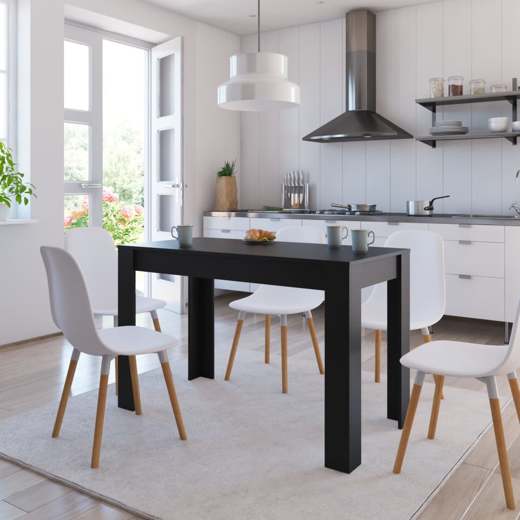 Dining Table Black 120x60x76 cm Chipboard- Kitchen & Dining Room Tables - HomeShopIreland - Home Shop Ireland - Kitchen & Dining Room Tables - Dining Table Black 120x60x76 cm Chipboard