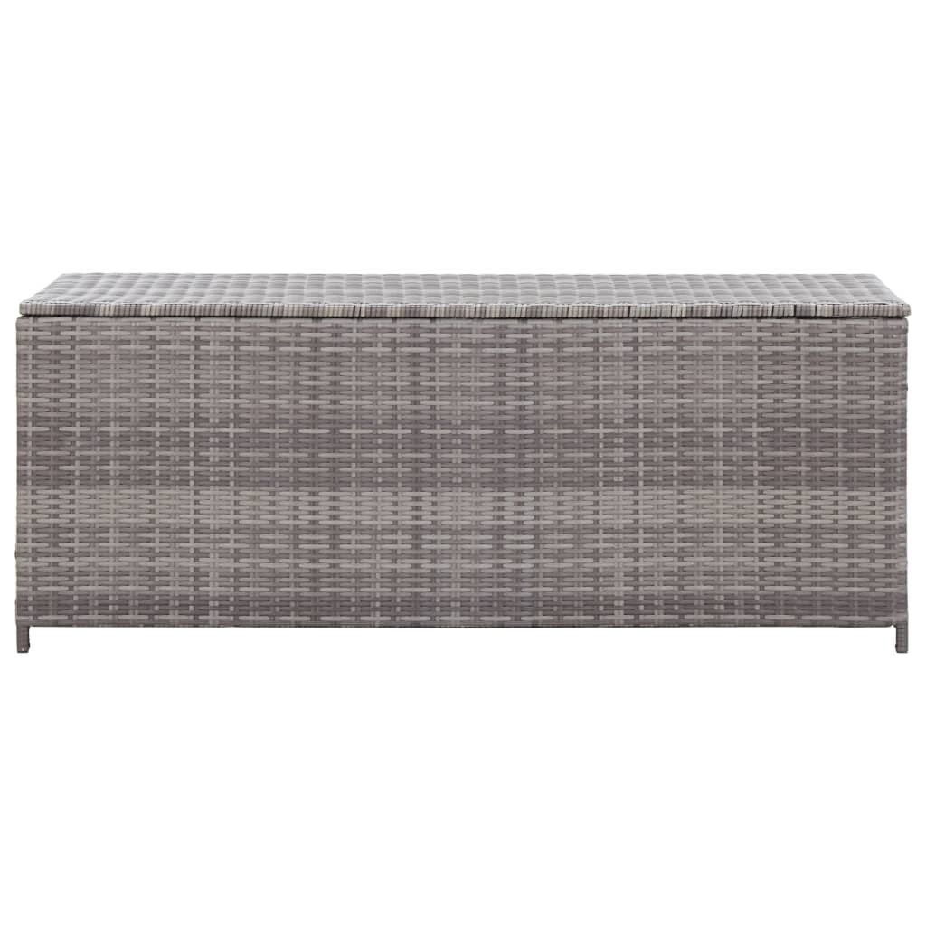 Garden Storage Box Grey 120x50x60 cm Poly Rattan- Outdoor Storage Boxes - HomeShopIreland - Home Shop Ireland - Outdoor Storage Boxes - Garden Storage Box Grey 120x50x60 cm Poly Rattan