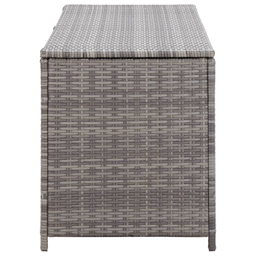 Garden Storage Box Grey 120x50x60 cm Poly Rattan- Outdoor Storage Boxes - HomeShopIreland - Home Shop Ireland - Outdoor Storage Boxes - Garden Storage Box Grey 120x50x60 cm Poly Rattan