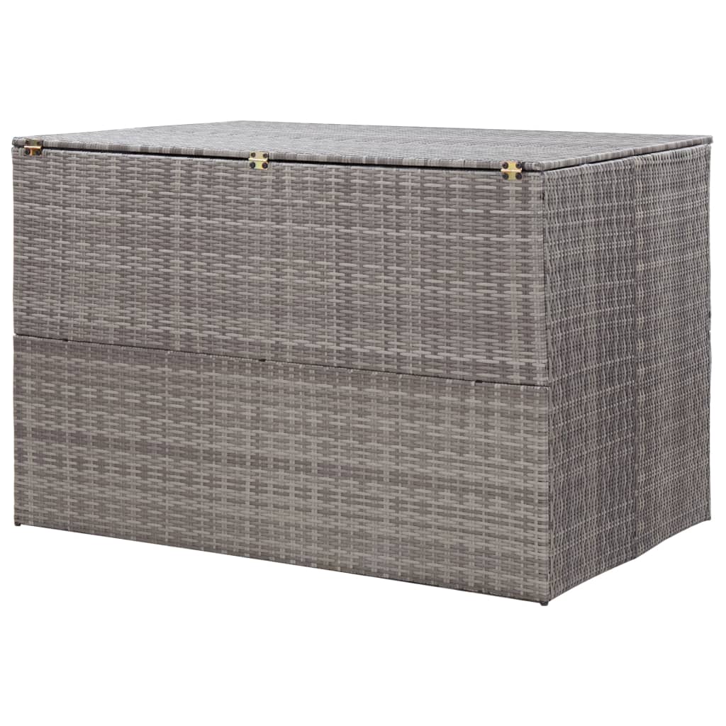 Garden Storage Box Grey 150x100x100 cm Poly Rattan- Outdoor Storage Boxes - HomeShopIreland - Home Shop Ireland - Outdoor Storage Boxes - Garden Storage Box Grey 150x100x100 cm Poly Rattan