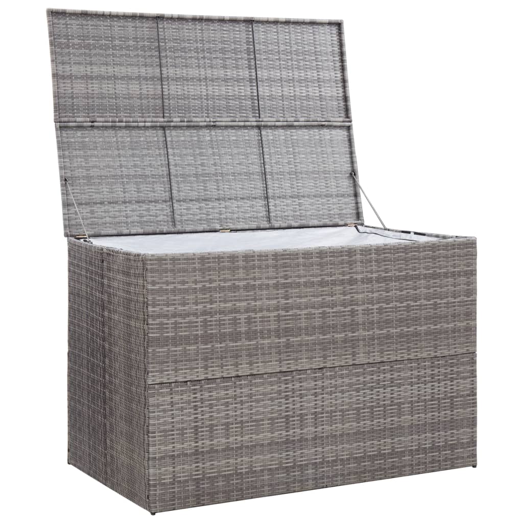 Garden Storage Box Grey 150x100x100 cm Poly Rattan- Outdoor Storage Boxes - HomeShopIreland - Home Shop Ireland - Outdoor Storage Boxes - Garden Storage Box Grey 150x100x100 cm Poly Rattan