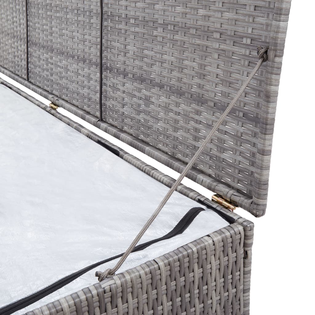 Garden Storage Box Grey 150x100x100 cm Poly Rattan- Outdoor Storage Boxes - HomeShopIreland - Home Shop Ireland - Outdoor Storage Boxes - Garden Storage Box Grey 150x100x100 cm Poly Rattan