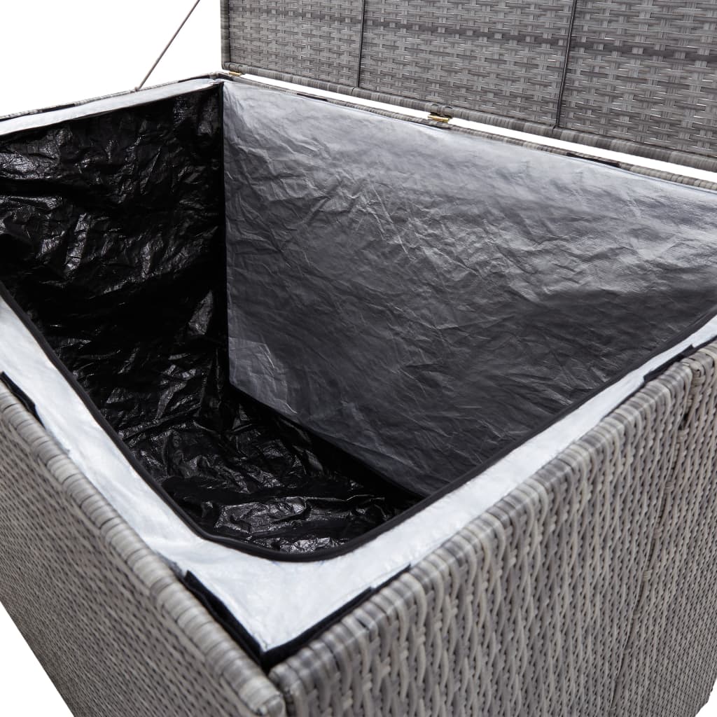 Garden Storage Box Grey 150x100x100 cm Poly Rattan- Outdoor Storage Boxes - HomeShopIreland - Home Shop Ireland - Outdoor Storage Boxes - Garden Storage Box Grey 150x100x100 cm Poly Rattan