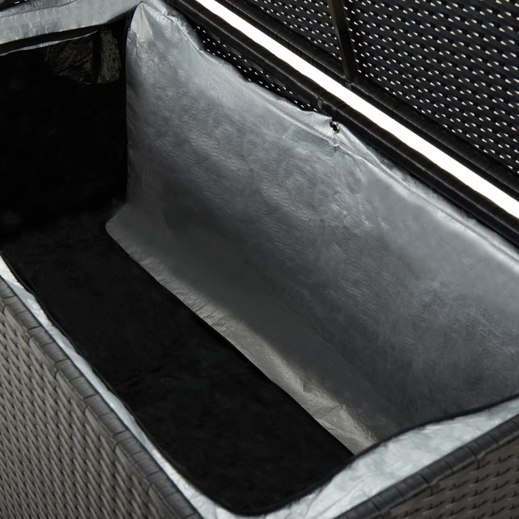 Garden Storage Box Poly Rattan 100x50x50 cm Black- Outdoor Storage Boxes - HomeShopIreland - Home Shop Ireland - Outdoor Storage Boxes - Garden Storage Box Poly Rattan 100x50x50 cm Black