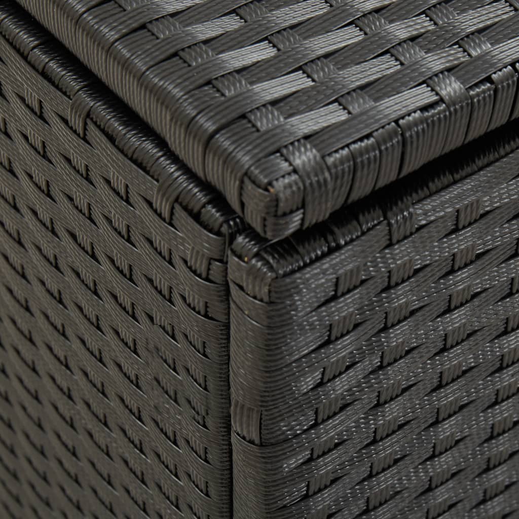 Garden Storage Box Poly Rattan 100x50x50 cm Black- Outdoor Storage Boxes - HomeShopIreland - Home Shop Ireland - Outdoor Storage Boxes - Garden Storage Box Poly Rattan 100x50x50 cm Black