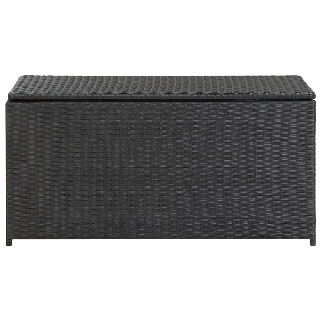Garden Storage Box Poly Rattan 100x50x50 cm Black- Outdoor Storage Boxes - HomeShopIreland - Home Shop Ireland - Outdoor Storage Boxes - Garden Storage Box Poly Rattan 100x50x50 cm Black