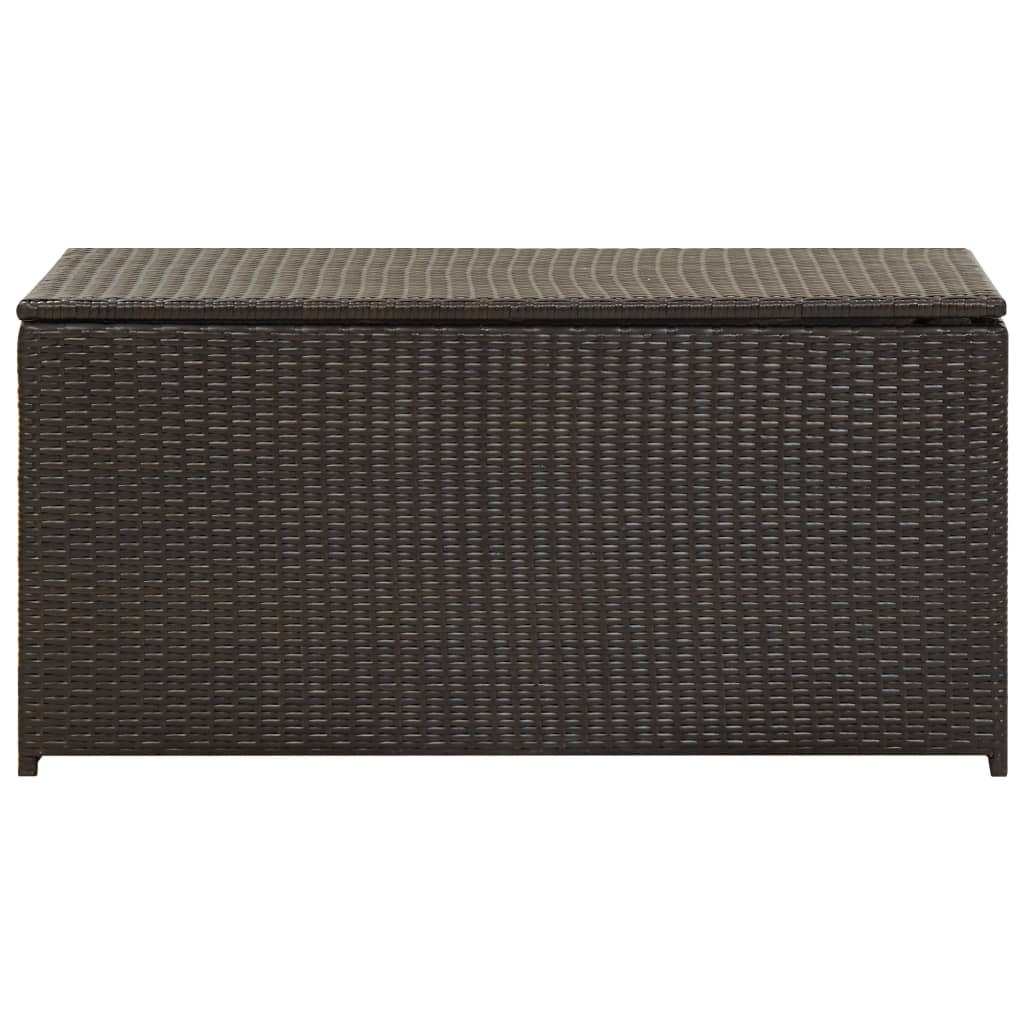 Garden Storage Box Poly Rattan 100x50x50 cm Brown- Outdoor Storage Boxes - HomeShopIreland - Home Shop Ireland - Outdoor Storage Boxes - Garden Storage Box Poly Rattan 100x50x50 cm Brown