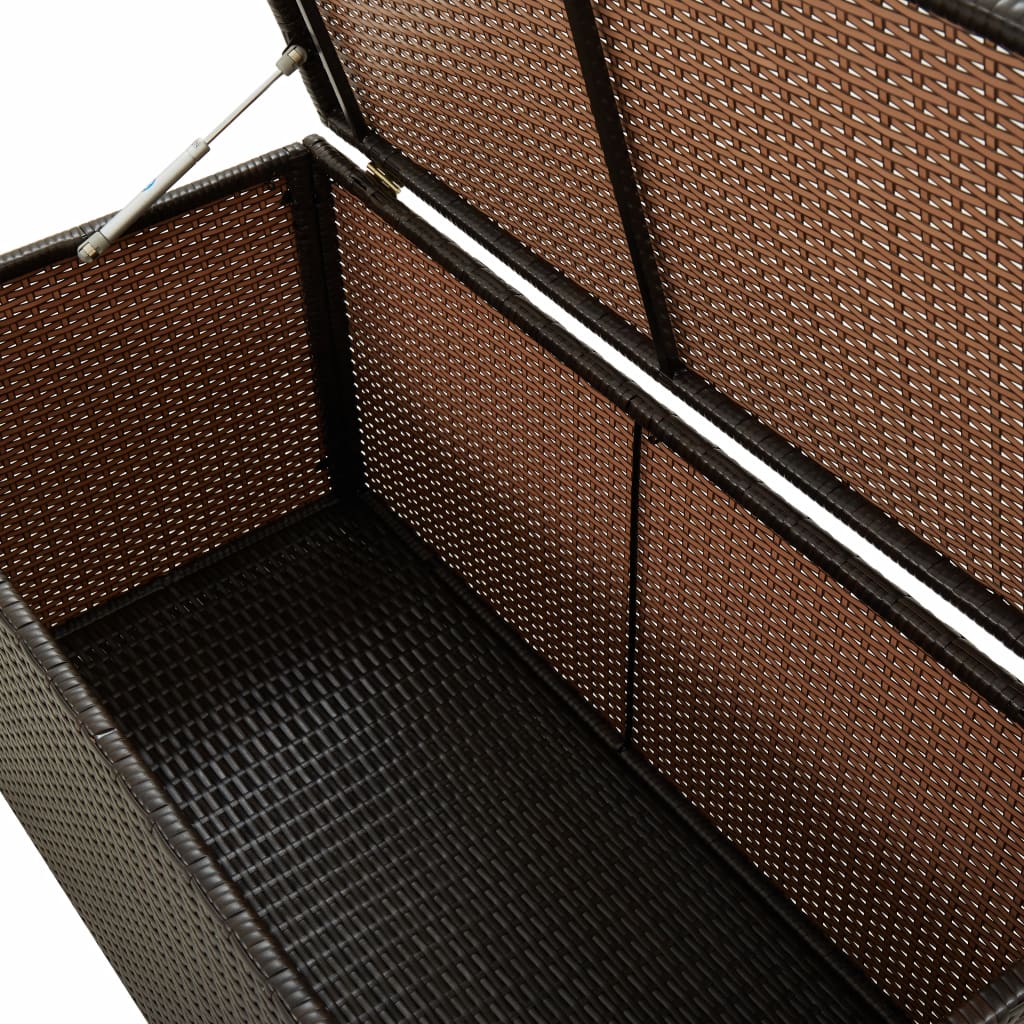 Garden Storage Box Poly Rattan 100x50x50 cm Brown- Outdoor Storage Boxes - HomeShopIreland - Home Shop Ireland - Outdoor Storage Boxes - Garden Storage Box Poly Rattan 100x50x50 cm Brown