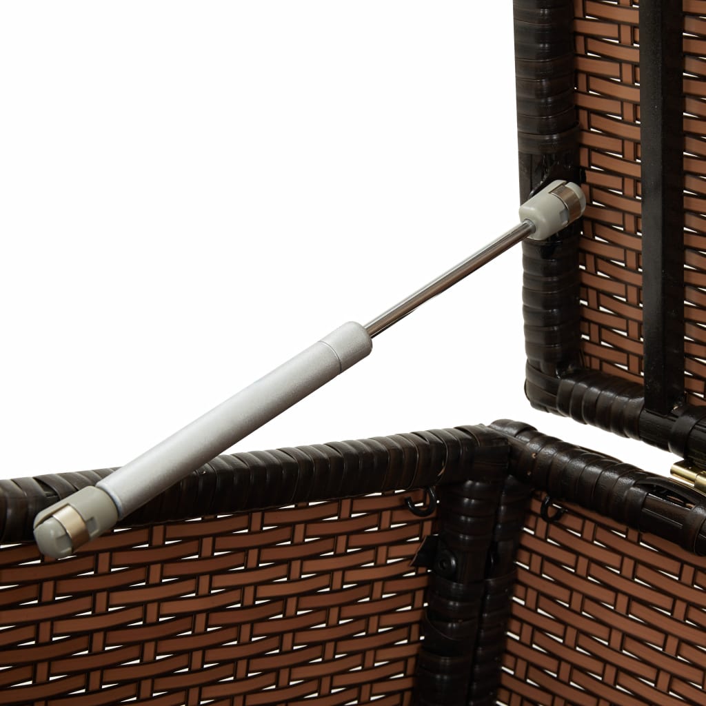 Garden Storage Box Poly Rattan 100x50x50 cm Brown- Outdoor Storage Boxes - HomeShopIreland - Home Shop Ireland - Outdoor Storage Boxes - Garden Storage Box Poly Rattan 100x50x50 cm Brown