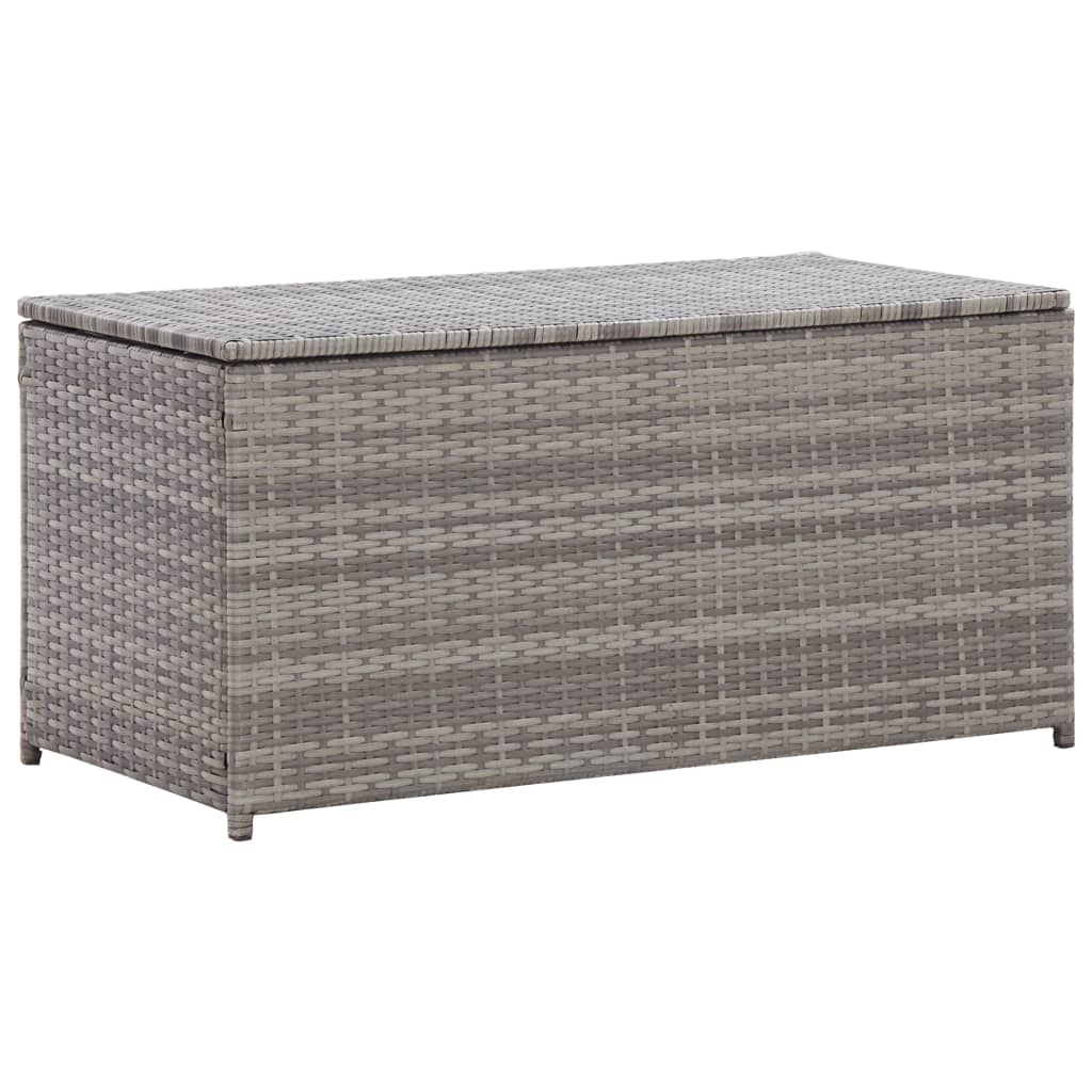 Garden Storage Box Poly Rattan 100x50x50 cm Grey- Outdoor Storage Boxes - HomeShopIreland - Home Shop Ireland - Outdoor Storage Boxes - Garden Storage Box Poly Rattan 100x50x50 cm Grey