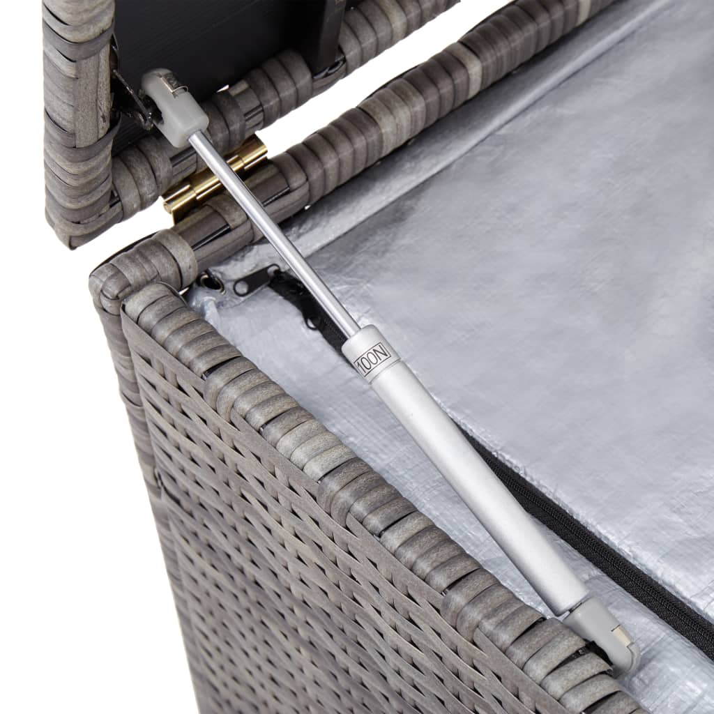 Garden Storage Box Poly Rattan 100x50x50 cm Grey- Outdoor Storage Boxes - HomeShopIreland - Home Shop Ireland - Outdoor Storage Boxes - Garden Storage Box Poly Rattan 100x50x50 cm Grey