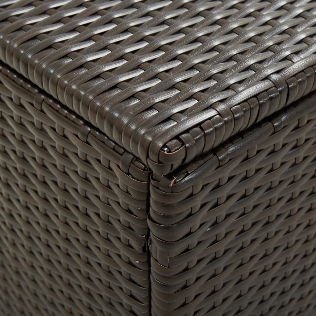 Garden Storage Box Poly Rattan 200x50x60 cm Brown- Outdoor Storage Boxes - HomeShopIreland - Home Shop Ireland - Outdoor Storage Boxes - Garden Storage Box Poly Rattan 200x50x60 cm Brown
