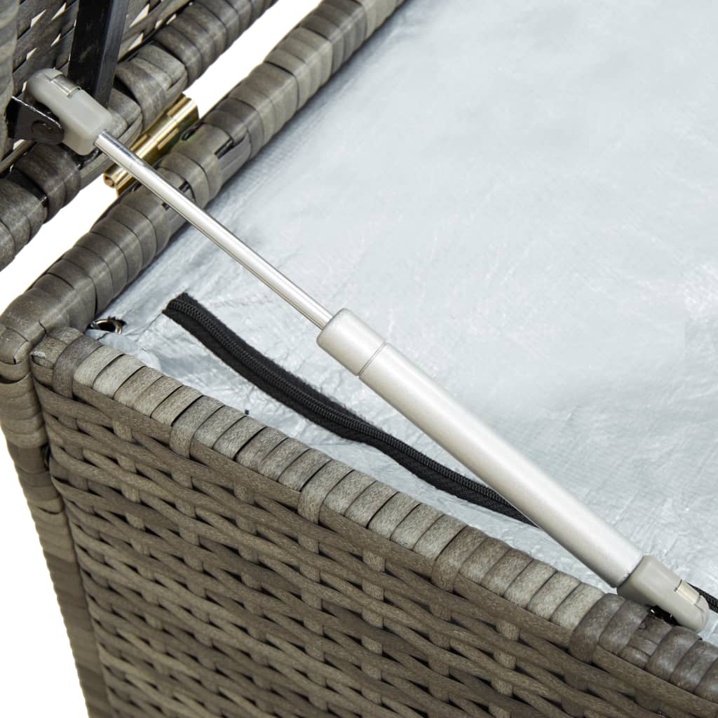 Garden Storage Box Poly Rattan 200x50x60 cm Grey- Outdoor Storage Boxes - HomeShopIreland - Home Shop Ireland - Outdoor Storage Boxes - Garden Storage Box Poly Rattan 200x50x60 cm Grey
