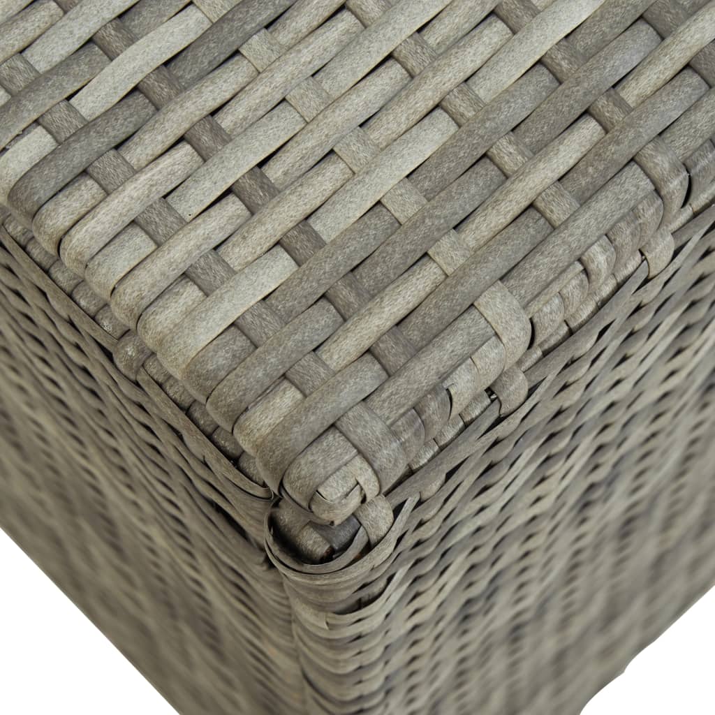 Garden Storage Box Poly Rattan 200x50x60 cm Grey- Outdoor Storage Boxes - HomeShopIreland - Home Shop Ireland - Outdoor Storage Boxes - Garden Storage Box Poly Rattan 200x50x60 cm Grey