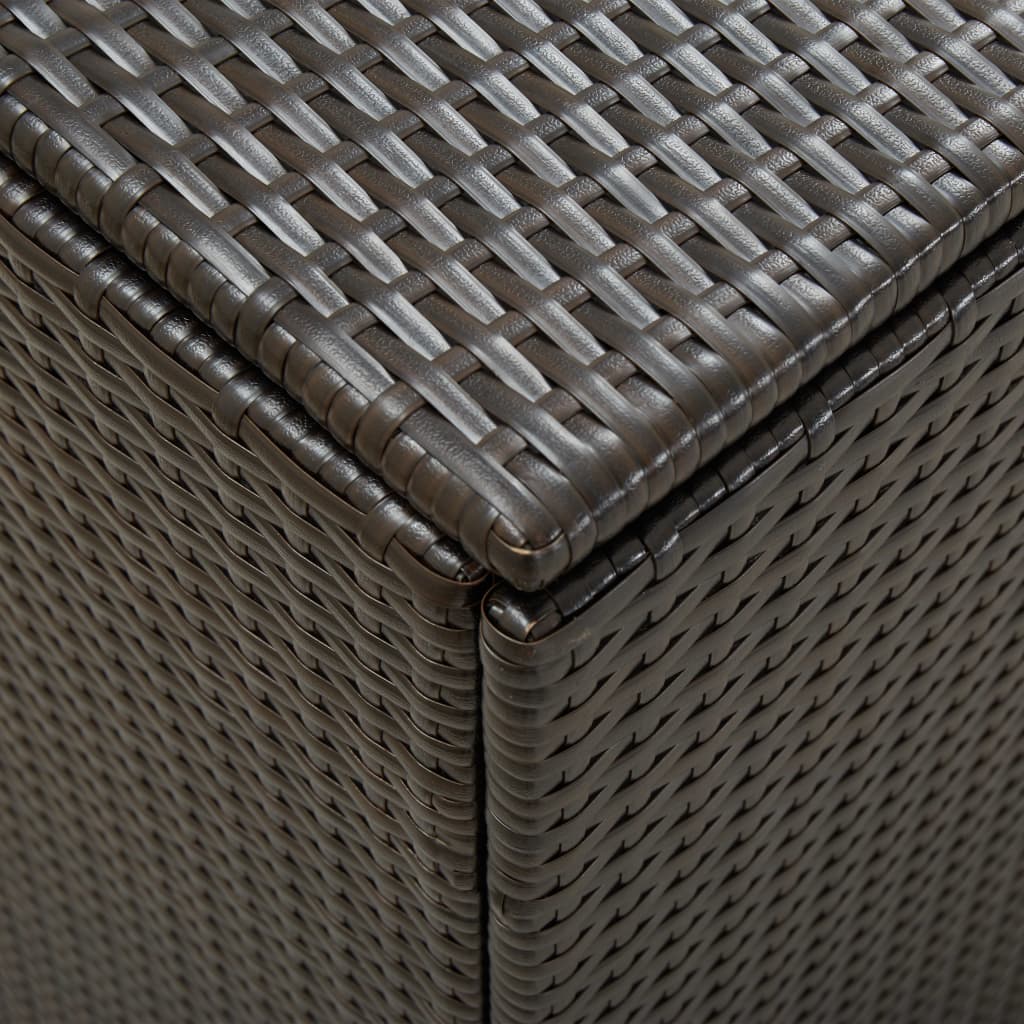 Garden Storage Box Poly Rattan 180x90x75 cm Brown- Outdoor Storage Boxes - HomeShopIreland - Home Shop Ireland - Outdoor Storage Boxes - Garden Storage Box Poly Rattan 180x90x75 cm Brown