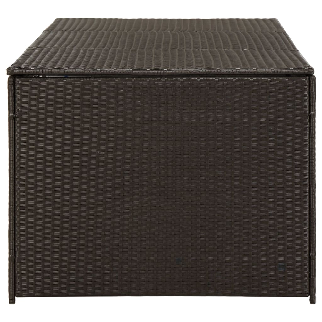Garden Storage Box Poly Rattan 180x90x75 cm Brown- Outdoor Storage Boxes - HomeShopIreland - Home Shop Ireland - Outdoor Storage Boxes - Garden Storage Box Poly Rattan 180x90x75 cm Brown