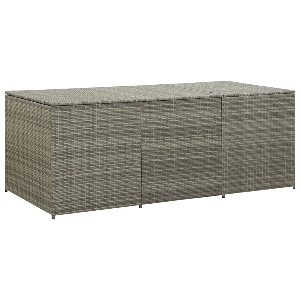 Garden Storage Box Poly Rattan 180x90x75 cm Grey- Outdoor Storage Boxes - HomeShopIreland - Home Shop Ireland - Outdoor Storage Boxes - Garden Storage Box Poly Rattan 180x90x75 cm Grey
