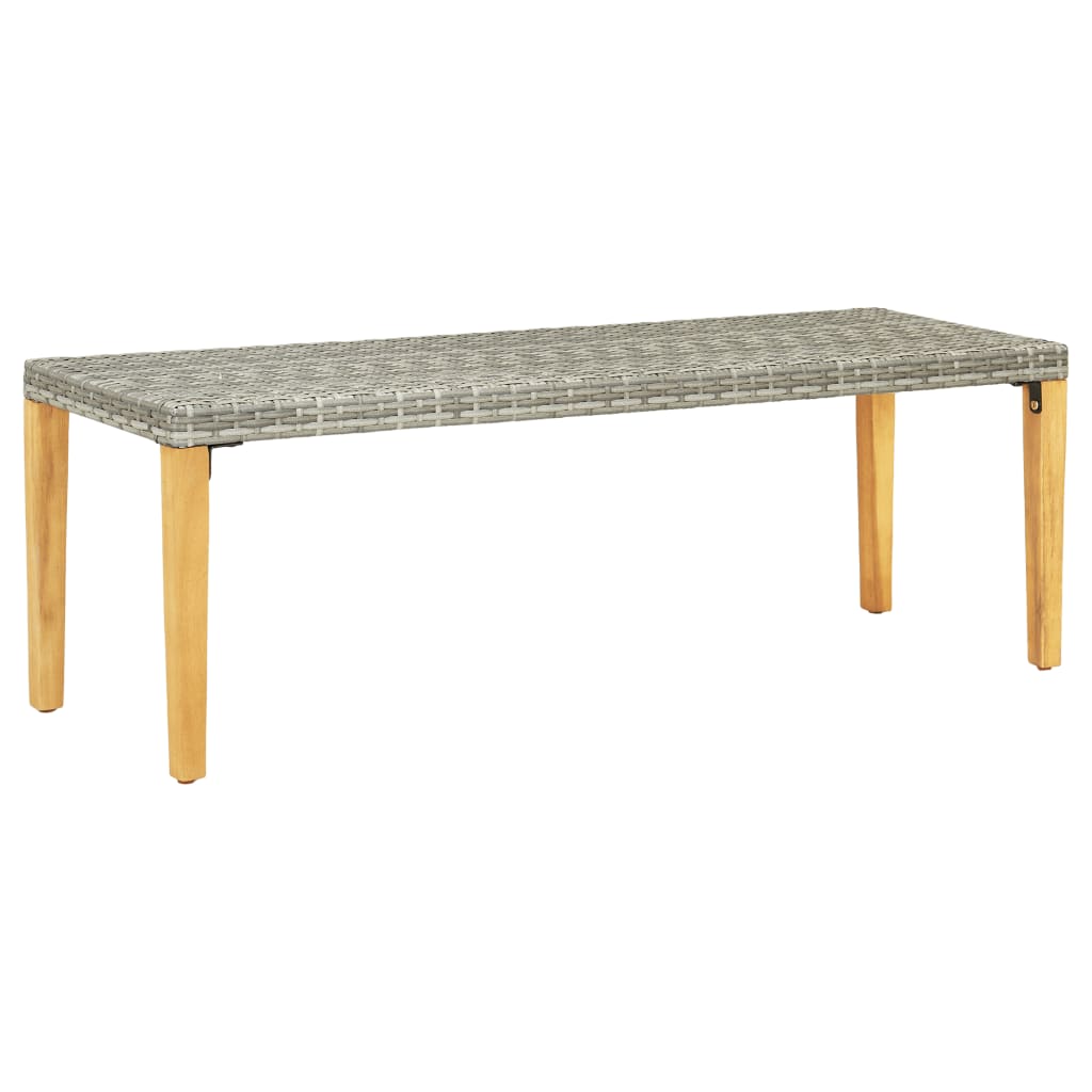 Garden Bench 80 cm Poly Rattan Grey- Outdoor Benches - HomeShopIreland - Home Shop Ireland - Outdoor Benches - Garden Bench 80 cm Poly Rattan Grey