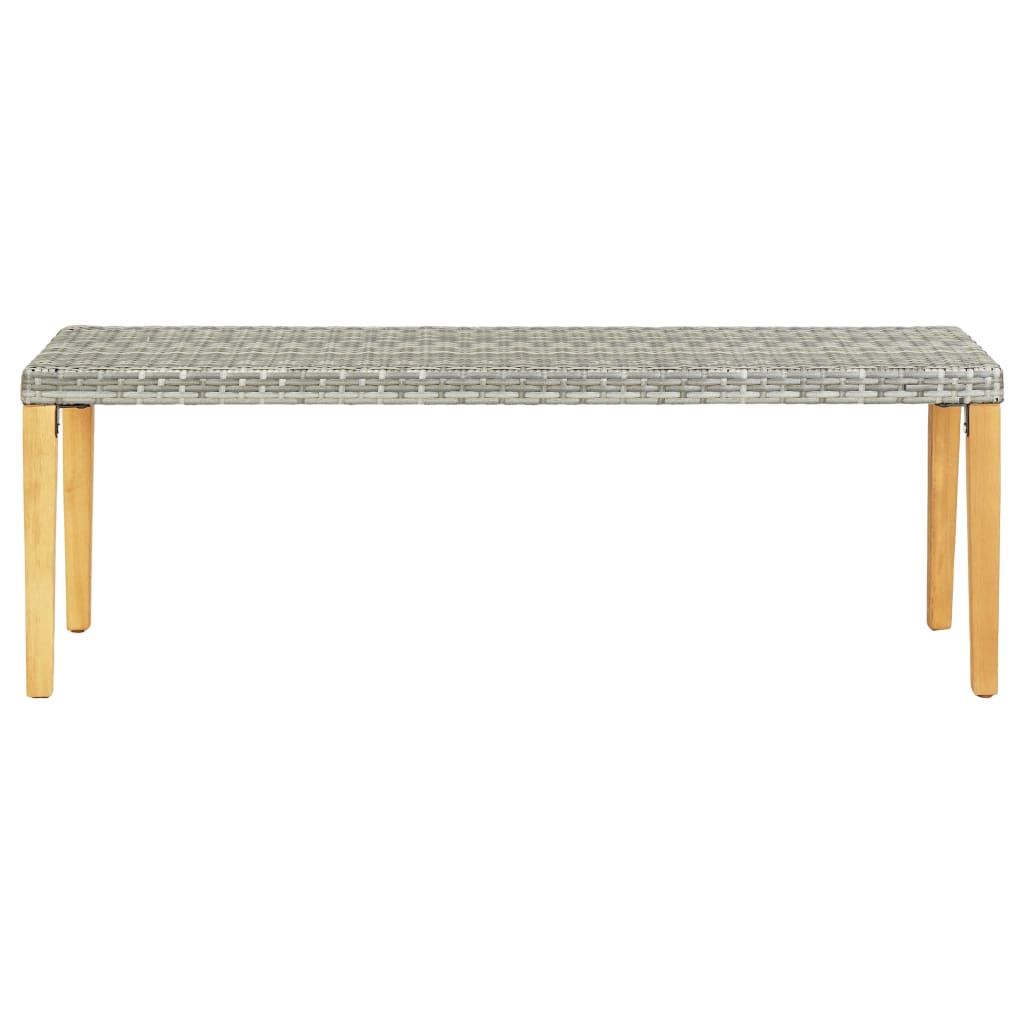 Garden Bench 80 cm Poly Rattan Grey- Outdoor Benches - HomeShopIreland - Home Shop Ireland - Outdoor Benches - Garden Bench 80 cm Poly Rattan Grey