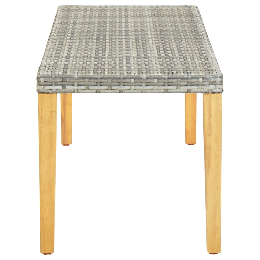 Garden Bench 80 cm Poly Rattan Grey- Outdoor Benches - HomeShopIreland - Home Shop Ireland - Outdoor Benches - Garden Bench 80 cm Poly Rattan Grey