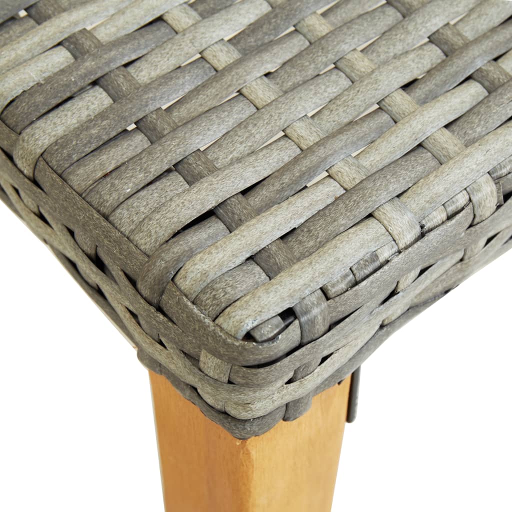 Garden Bench 80 cm Poly Rattan Grey- Outdoor Benches - HomeShopIreland - Home Shop Ireland - Outdoor Benches - Garden Bench 80 cm Poly Rattan Grey