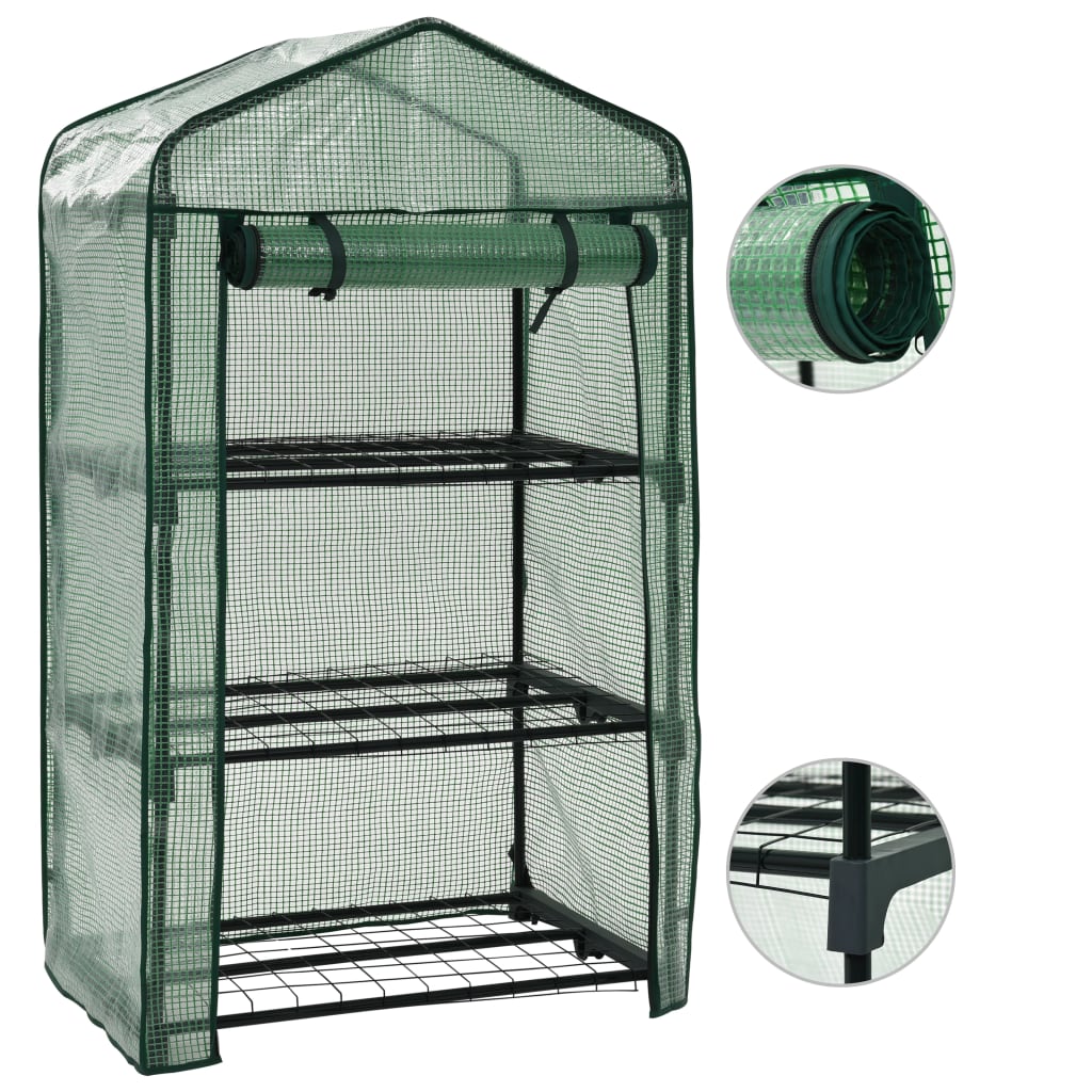 3-Tier Mini Greenhouse 69x49x125 cm- Greenhouses - HomeShopIreland - Home Shop Ireland - Greenhouses - 3-Tier Mini Greenhouse 69x49x125 cm