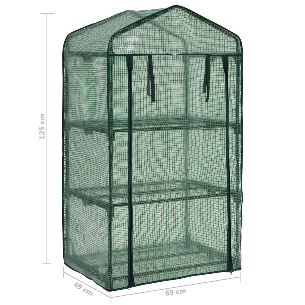 3-Tier Mini Greenhouse 69x49x125 cm- Greenhouses - HomeShopIreland - Home Shop Ireland - Greenhouses - 3-Tier Mini Greenhouse 69x49x125 cm