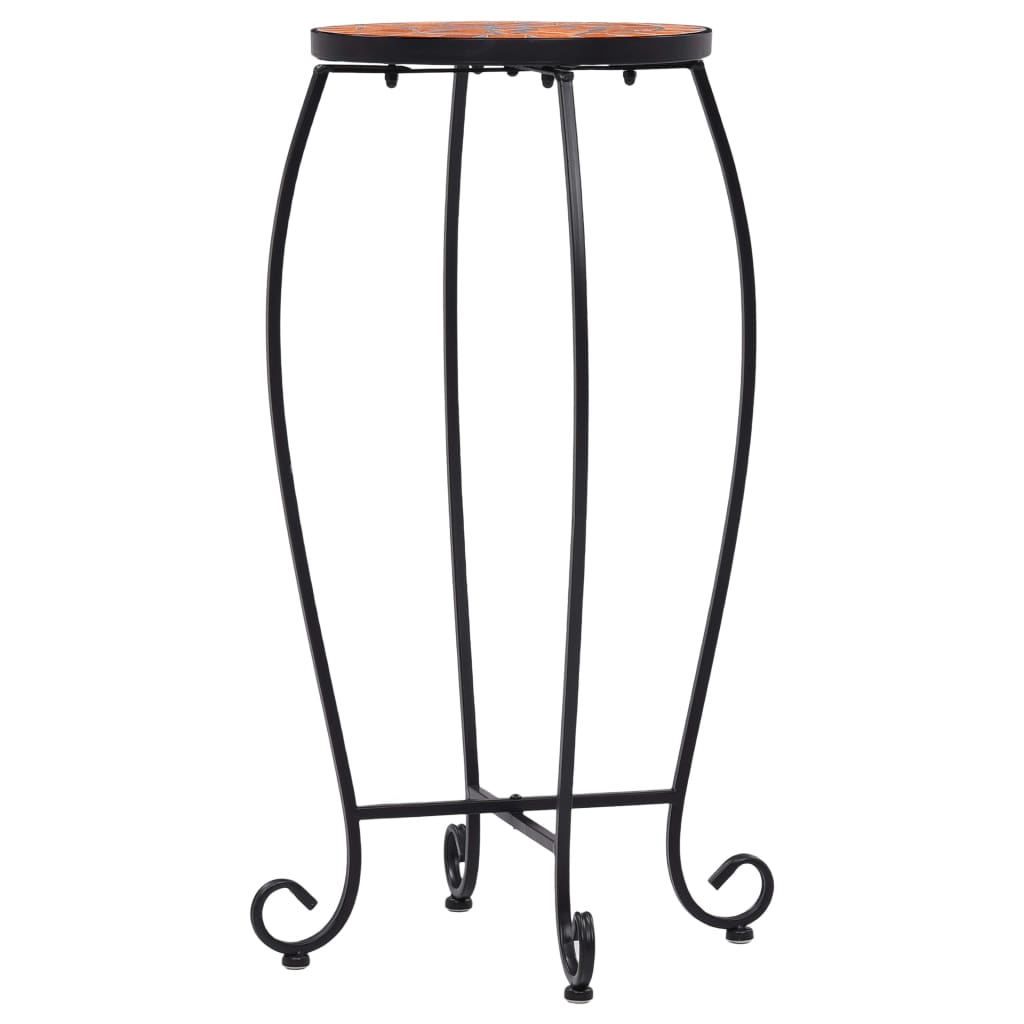Mosaic Tables 3 pcs Terracotta Ceramic- Plant Stands - HomeShopIreland - Home Shop Ireland - Plant Stands - Mosaic Tables 3 pcs Terracotta Ceramic