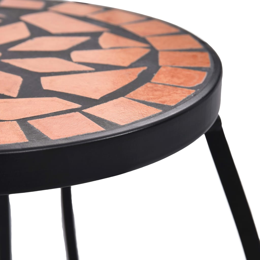 Mosaic Tables 3 pcs Terracotta Ceramic- Plant Stands - HomeShopIreland - Home Shop Ireland - Plant Stands - Mosaic Tables 3 pcs Terracotta Ceramic
